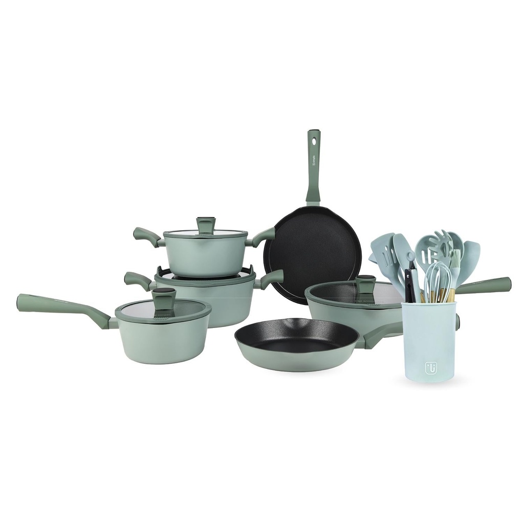 Bateria de Cocina Lucca + Set 12 Utensilios Calipso Simplit