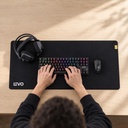Kit Gamer Teclado + Mouse + Audifono + Mousepad XL Negro Levo