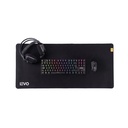 Kit Gamer Teclado + Mouse + Audifono + Mousepad XL Negro Levo