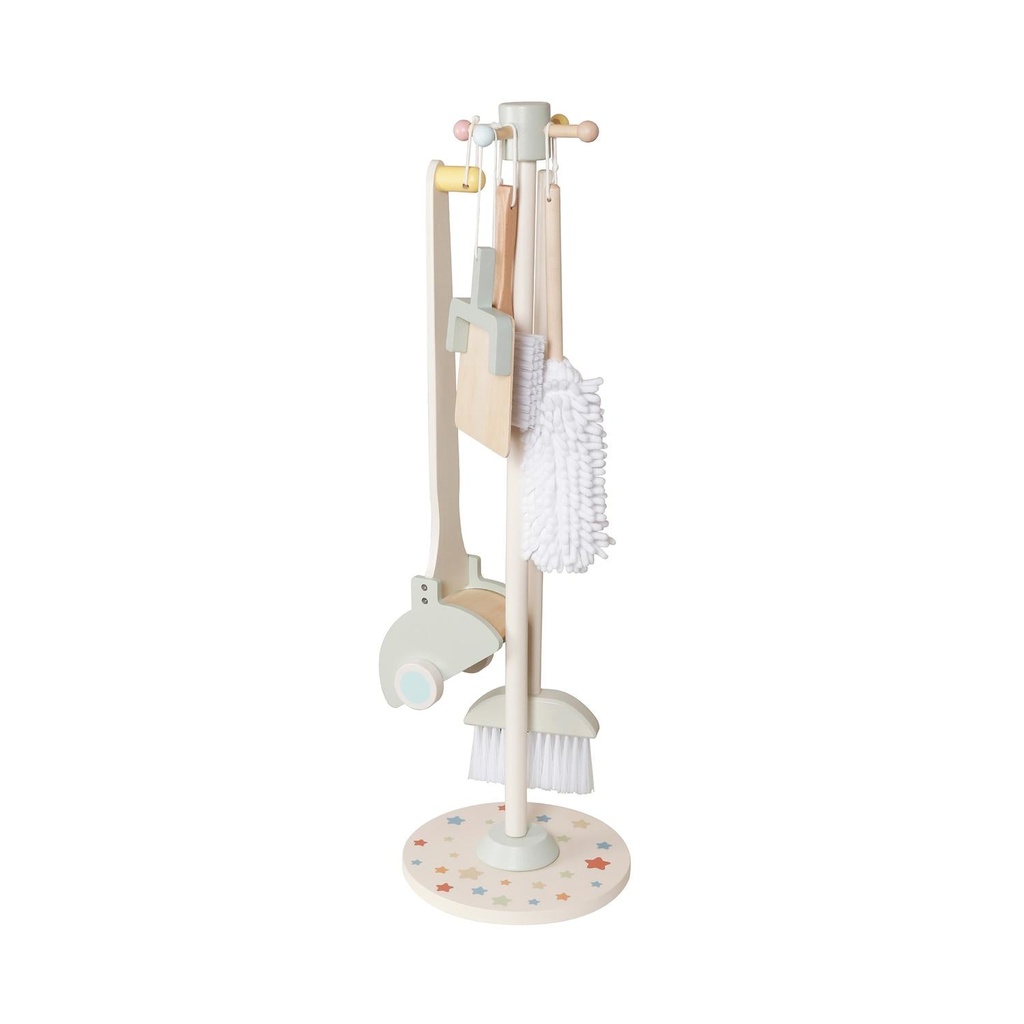 Juguete Set de Aseo y Limpieza Madera Niños Soporte Bandú