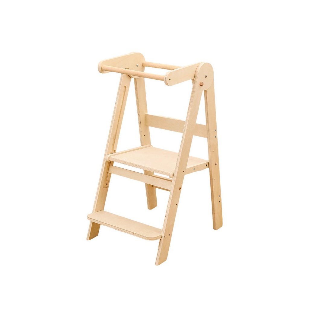 Torre Aprendizaje Montessori Madera Plegable 3 Niveles Bandú