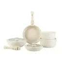 Batería de Cocina Antiadherente Oxford Beige 15 pcs Simplit