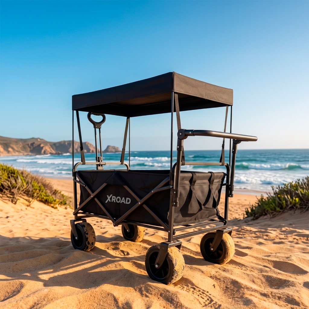 Carro de Transporte con Techo 150 KG Negro Xroad