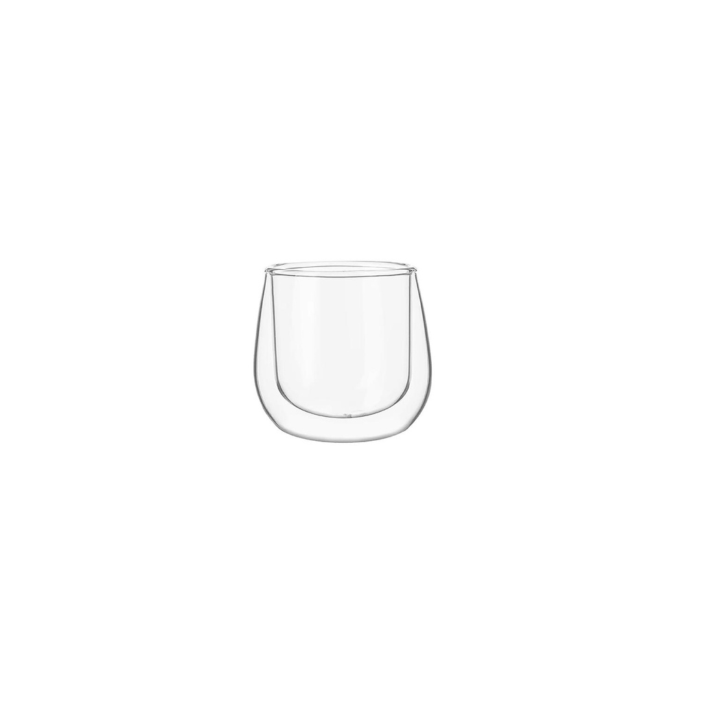 Set 2 Tazas Vidrio Doble Pared Expreso 80 ml Simplit