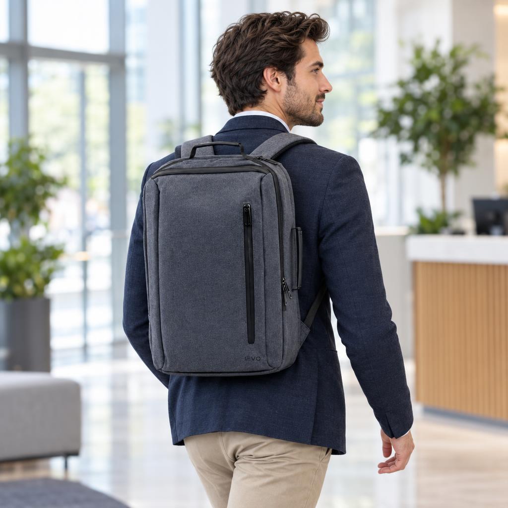 Mochila Notebook MANAGER Gris 15,6" LEVO