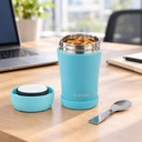 Termo Comida 400ml Azul Cuchara Acero Inox Simplit