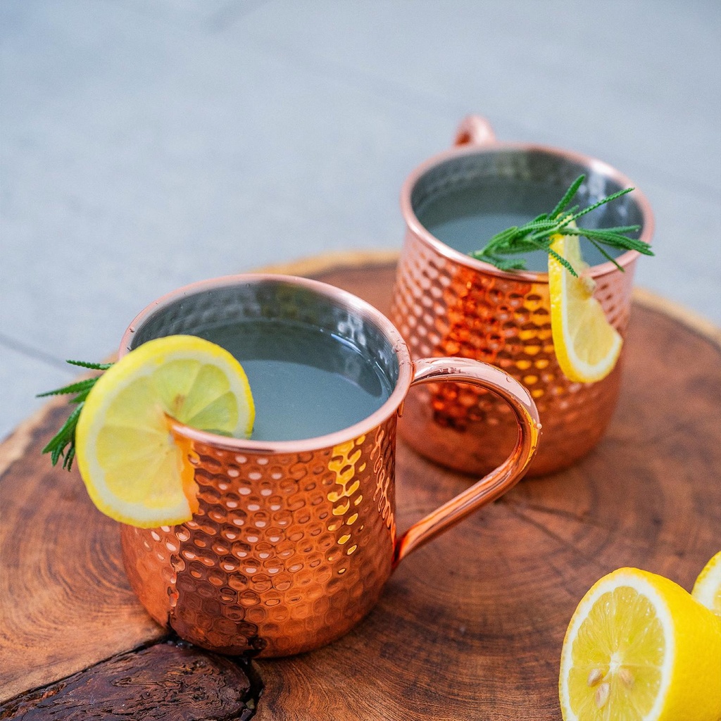 Set 4 Vasos Moscow Mule Mojito Mug Cobre + Bombillas Simplit