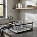 Secaplatos Escurridor 1 Nivel Acero Inox Negro Simplit