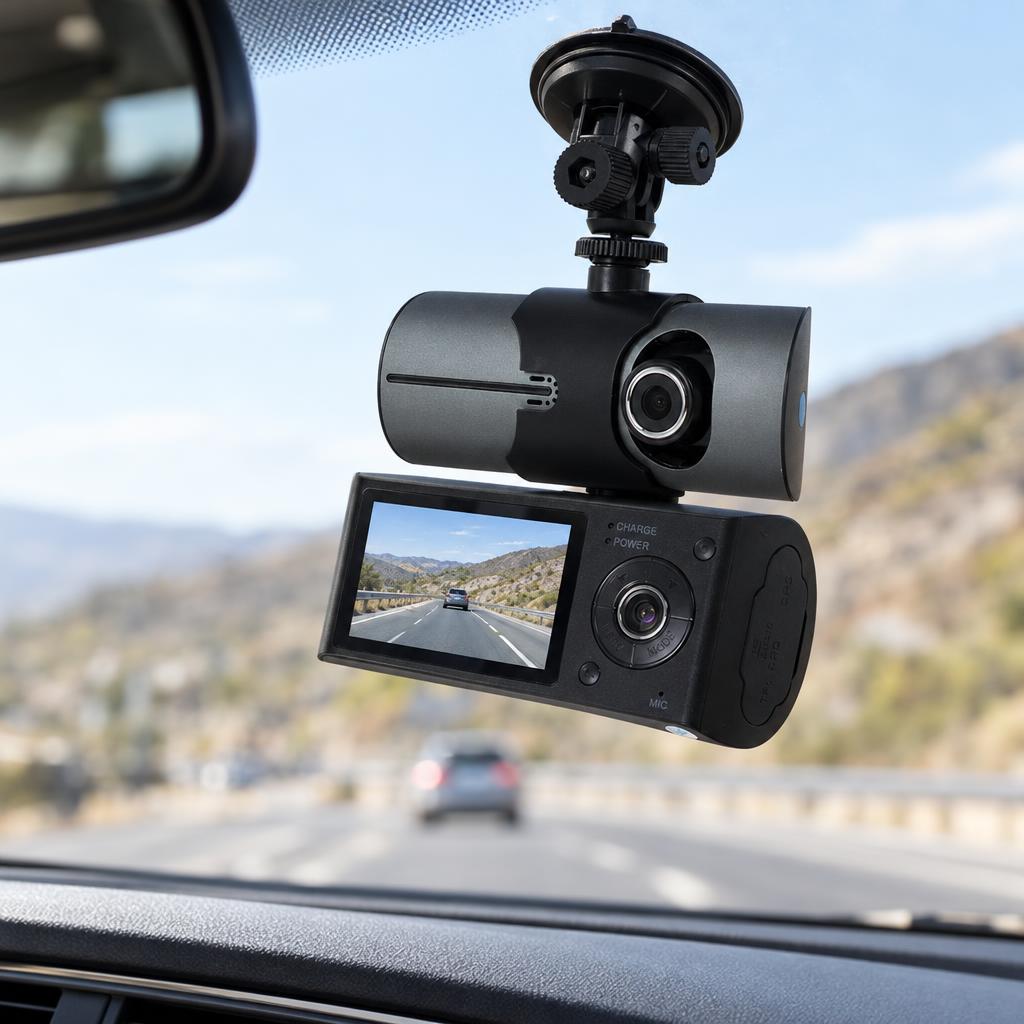 Cámara De Video Camtek R300 Dvr Hd Doble Auto Gps LEVO