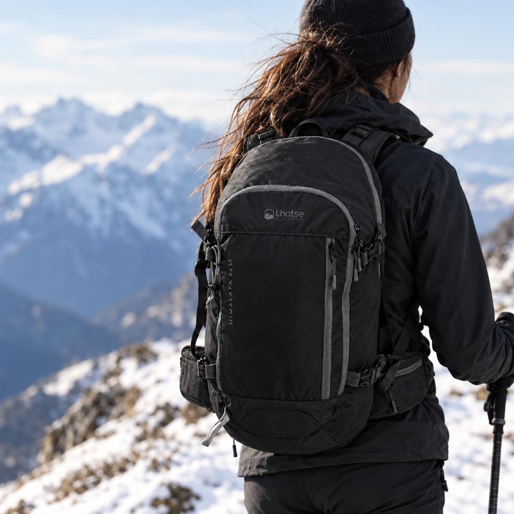 Mochila Deportiva Outdoor Ski Himalaya 22Lts Lhotse Black