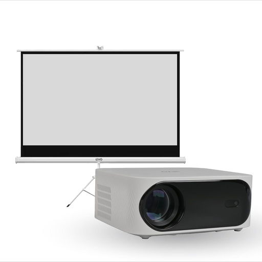 Proyector Portatil Smart Orion 12000lm + Telon 80" LEVO