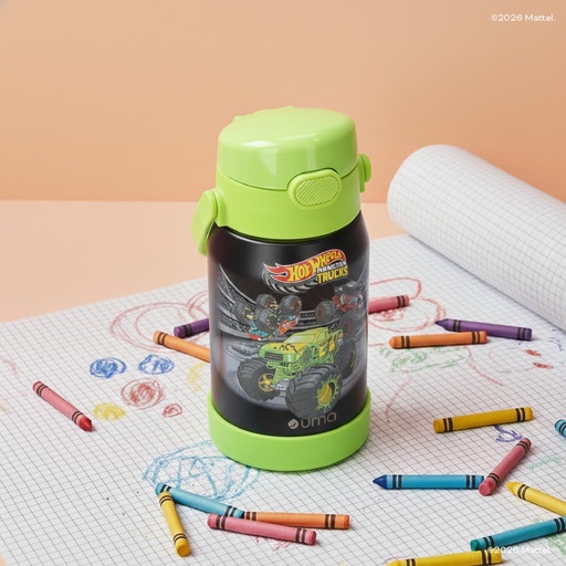 Botella Térmica Niños Hot Wheels Trucks 450ml Acero Inox UMA