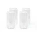 Set 4 Vasos Vidrio Borosilicato 550 ml Simplit