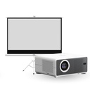Proyector Portátil Hexa 8000lm + Telón 80" LEVO