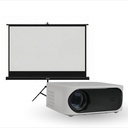 Proyector Portatil Orion 12000lm + Telón 80" Negro LEVO