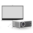 Proyector Portátil Hexa 8000lm + Telón 100" LEVO