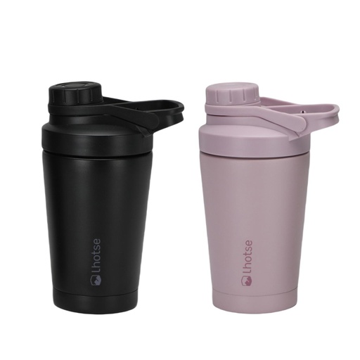 Shaker Vaso Proteina Acero Inox NutriCore 500ml Set X2