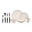 Juego de Loza 30pcs Oporto + Cuchilleria 24pcs Simplit