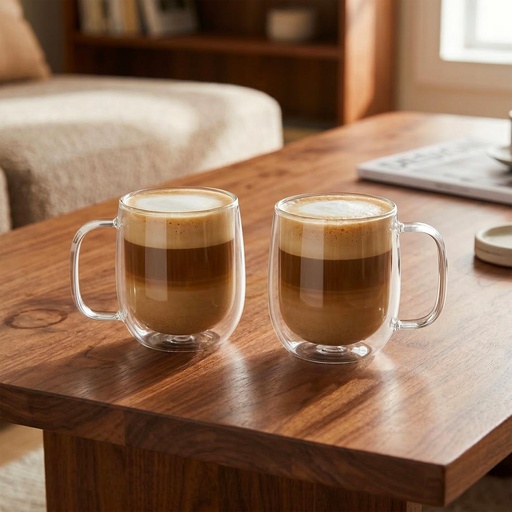 Taza Mug de Vidrio Doble Pared 300 ml Simplit