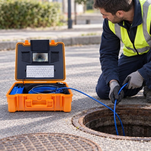 Cámara Inspección de Tuberías H1 Cámara 7" Cable 40mt