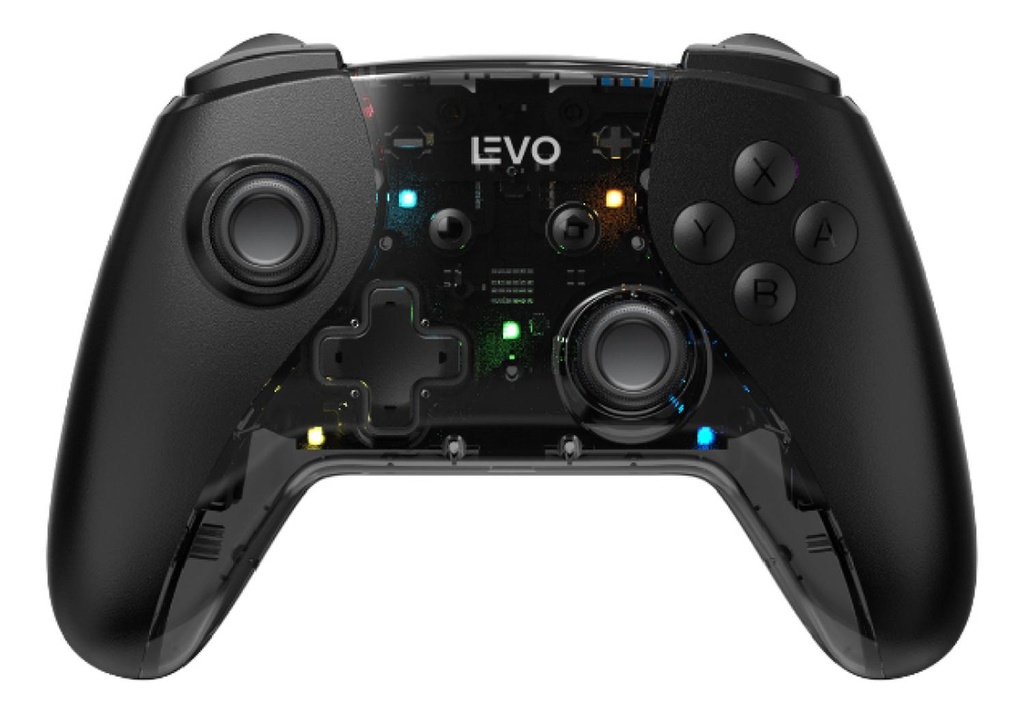 Control Joystick Pro LEVO negro con carcasa translúcida