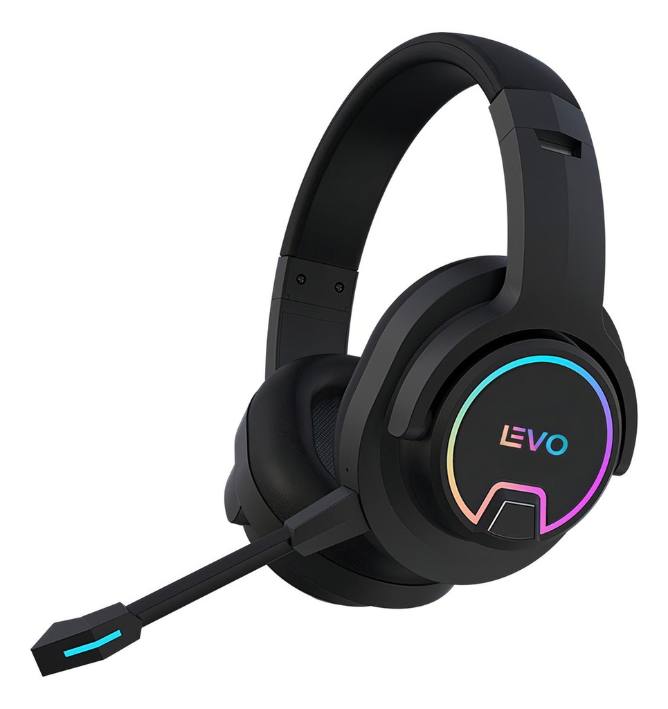 Audífono gamer LEVO Thunder con luces RGB y micrófono