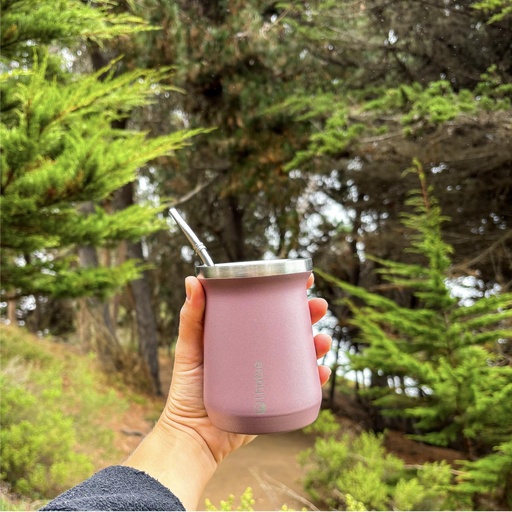 Mate Acero Inoxidable con Bombilla Lhotse Light Pink